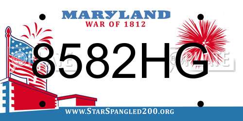 8582HG Maryland License Plate