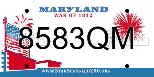8583QM Maryland License Plate