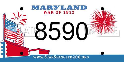 8590 Maryland License Plate