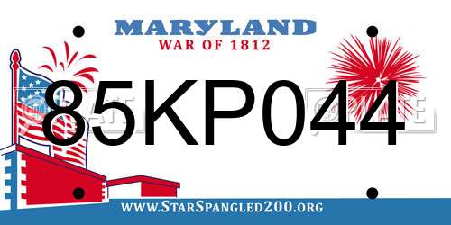85KP044 Maryland License Plate