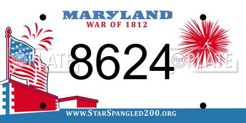 8624 Maryland License Plate