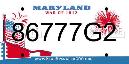86777G2 Maryland License Plate