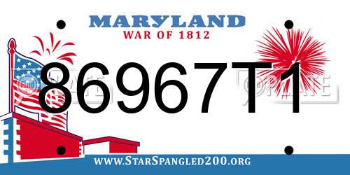 86967T1 Maryland License Plate