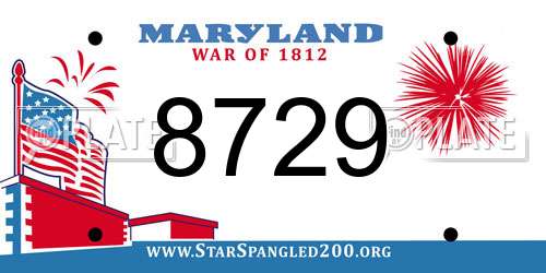 8729 Maryland License Plate