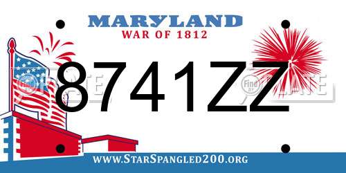 8741ZZ Maryland License Plate