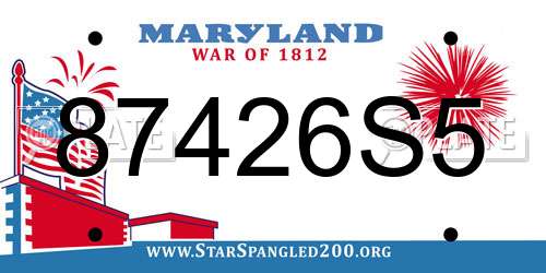 87426S5 Maryland License Plate