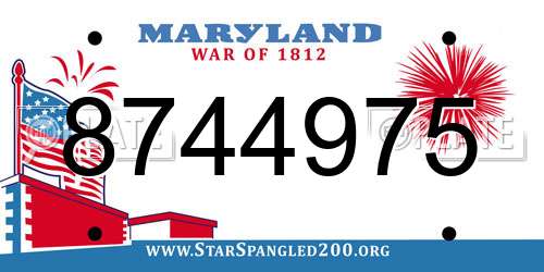 8744975 Maryland License Plate