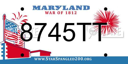8745TT Maryland License Plate