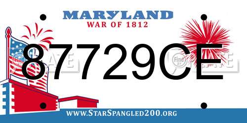 87729CE Maryland License Plate