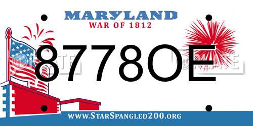 8778OE Maryland License Plate