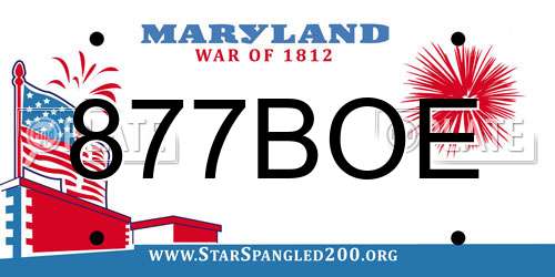 877BOE Maryland License Plate