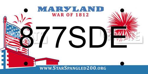 877SDE Maryland License Plate