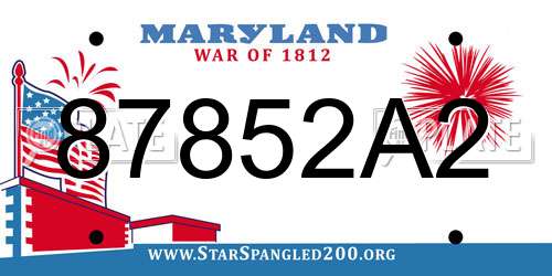 87852A2 Maryland License Plate