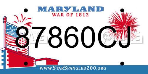 87860CJ Maryland License Plate
