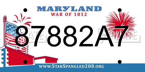 87882A7 Maryland License Plate