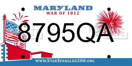 8795QA Maryland License Plate