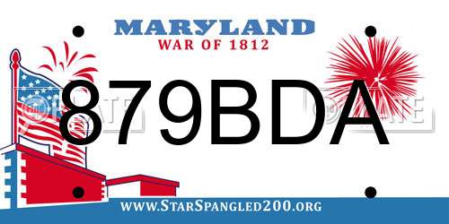879BDA Maryland License Plate