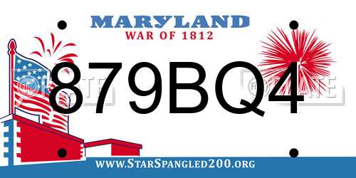 879BQ4 Maryland License Plate