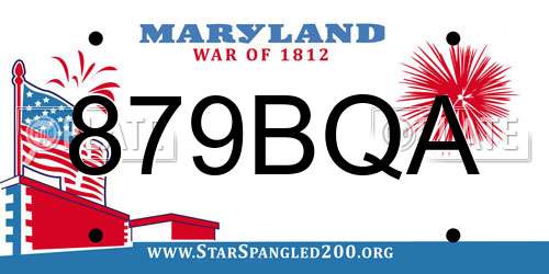 879BQA Maryland License Plate