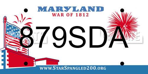 879SDA Maryland License Plate