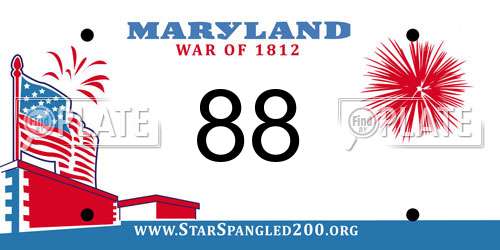 88 Maryland License Plate