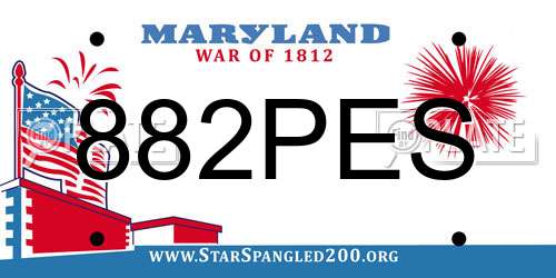 882PES Maryland License Plate