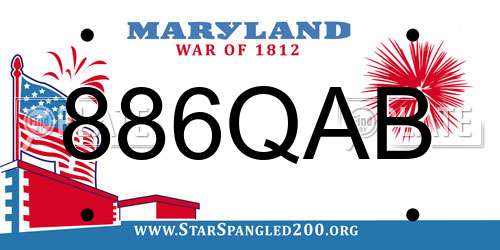 886QAB Maryland License Plate