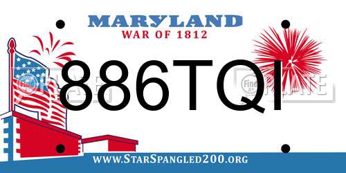 886TQI Maryland License Plate