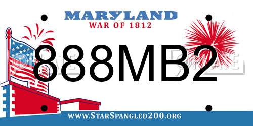 888MB2 Maryland License Plate