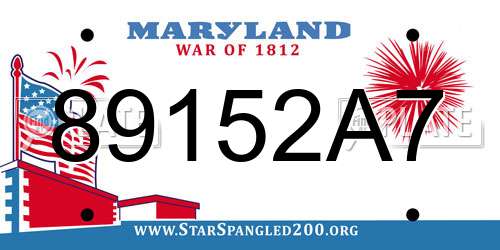 89152A7 Maryland License Plate