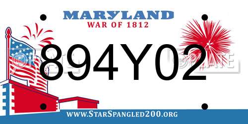 894Y02 Maryland License Plate