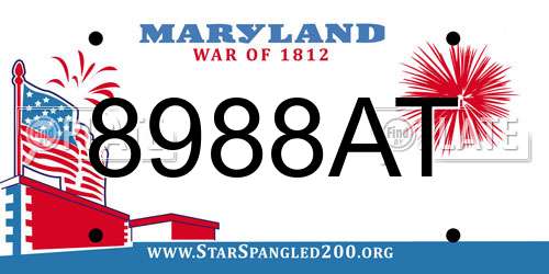 8988AT Maryland License Plate