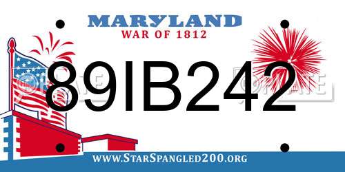 89IB242 Maryland License Plate