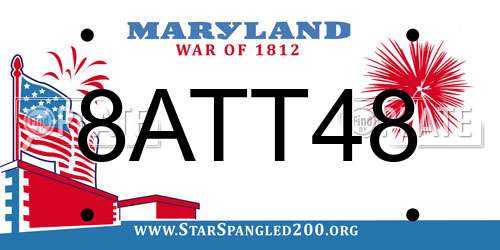 8ATT48 Maryland License Plate