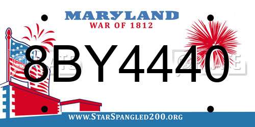 8BY4440 Maryland License Plate