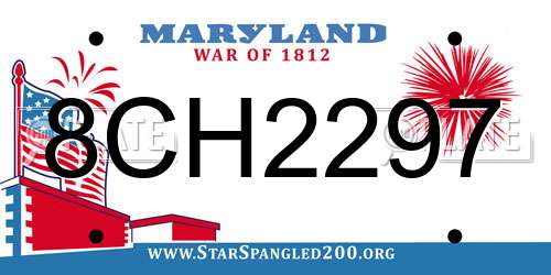 8CH2297 Maryland License Plate
