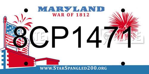 8CP1471 Maryland License Plate