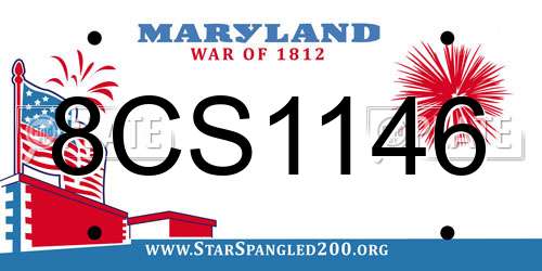 8CS1146 Maryland License Plate