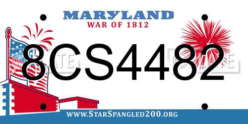 8CS4482 Maryland License Plate
