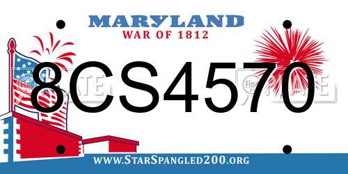 8CS4570 Maryland License Plate