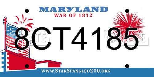 8CT4185 Maryland License Plate