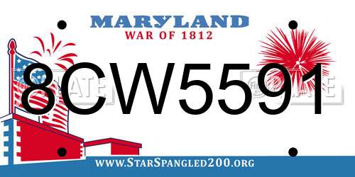 8CW5591 Maryland License Plate