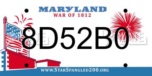 8D52B0 Maryland License Plate