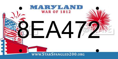 8EA472 Maryland License Plate
