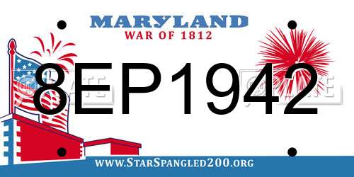 8EP1942 Maryland License Plate