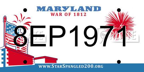 8EP1971 Maryland License Plate