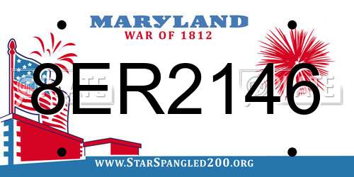 8ER2146 Maryland License Plate
