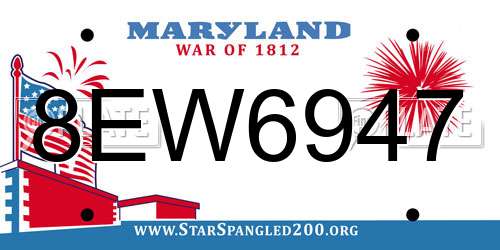 8EW6947 Maryland License Plate
