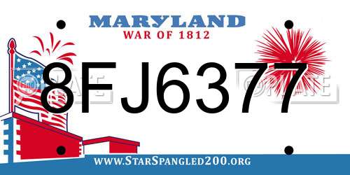 8FJ6377 Maryland License Plate