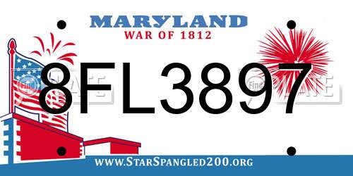 8FL3897 Maryland License Plate